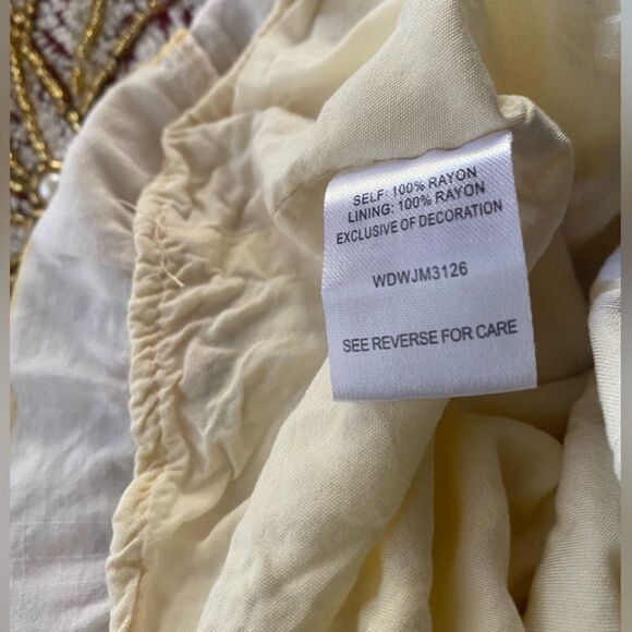 LOST + WANDER Mini Dress Cory Rainbow Cream Sz Medium  Striped Lined Boho - Picture 10 of 15